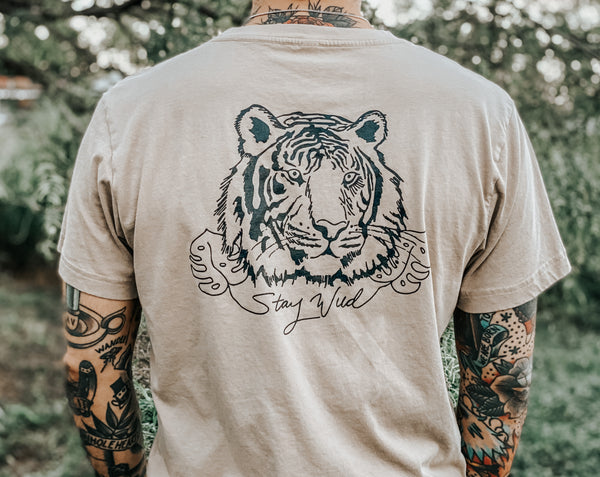 Stay Wild Tiger, Unisex Crew Neck Tee