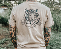 Stay Wild Tiger Unisex Crew Neck Tee and Protect Wildlife Stick and Pin Bundle