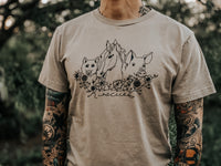 YAR Rescue Farm Animals, Floral Unisex Crew Neck Tee