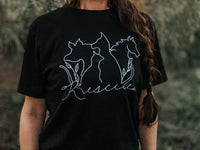 YAR Rescue Farm Animals, Minimalist Unisex Crew Neck Tee