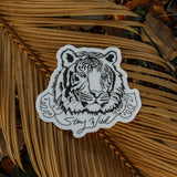 Stay Wild Tiger Sticker, White