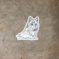 Large Protect The Wolf Sticker