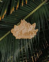 Eco-Friendly YAR Floral Wood Sticker