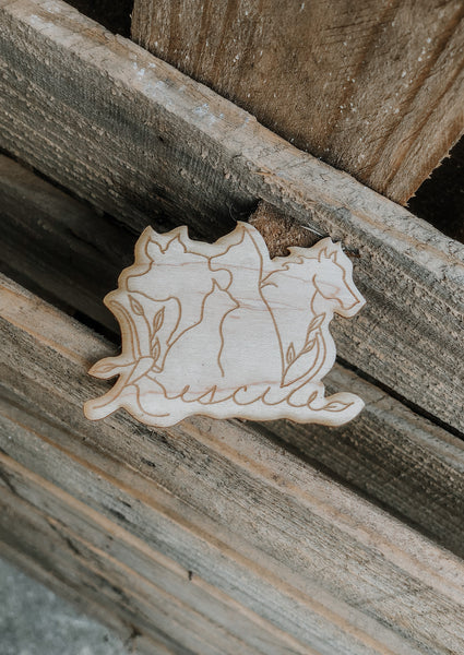 Eco-Friendly YAR Minimalist Wood Sticker